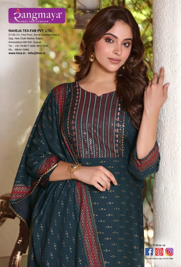 Rangmaya Muskan Rayon Designer Exclusive Readymade Suit